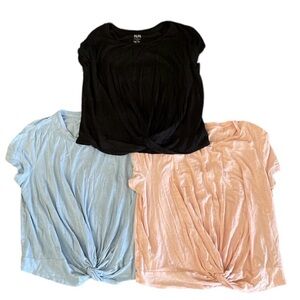AE/Aerie real soft knotted crop lot of 3 t-shirts